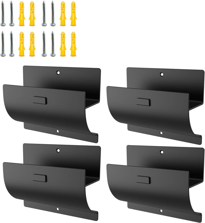 Juformin Heavy-Duty Ladder Hanger-Wall Mount Ladder Hook-Garage Wall Wheelbarrow Hangers-4 Pack - Image 1